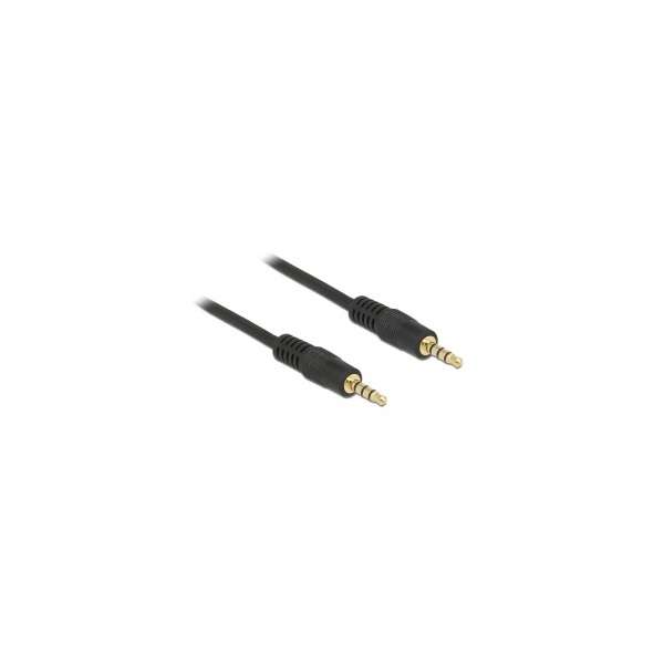 Delock 83435 1m 4 érintkezős apa > apa 3.5mm sztereó jack kábel