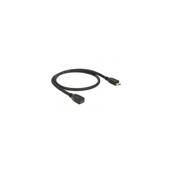 Delock 83567 0,5m microB csatl. dugó > USB2.0 microB bővítőkábel