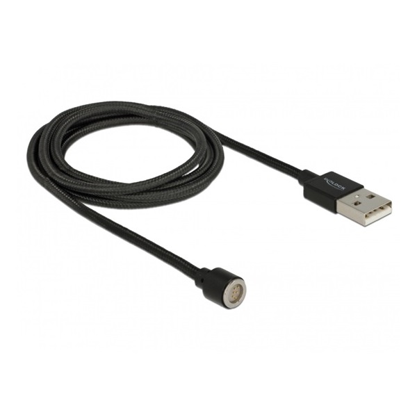 Delock 85724 1,1m Mágneses USB fekete adat- és töltőkábel
