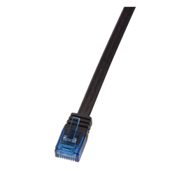 LogiLink CF2023U 0,5m fekete Cat6 U/UTP lapos patch kábel