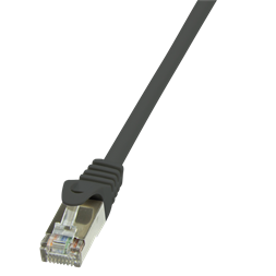 LogiLink CP2013S 0,25m fekete F/UTP Cat6 EconLine patch kábel