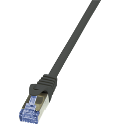 LogiLink CQ3033S 1m fekete Cat6A S/FTP lapos patch kábel