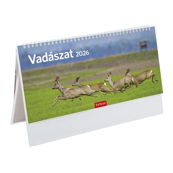 Kalendart 2026 T054 Vadászat álló papír asztali naptár