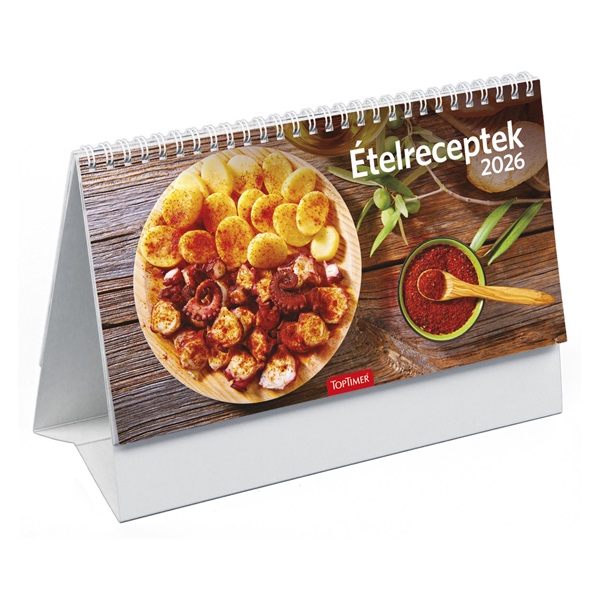 Kalendart 2026 T058 Ételreceptek álló asztali naptár