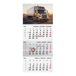 Kalendart 2026 T072 1 tömb Kamion mintás speditőrnaptár