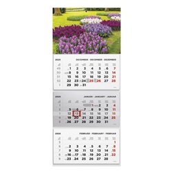 Kalendart 2026 T074 3 tömb Kert mintás speditőrnaptár