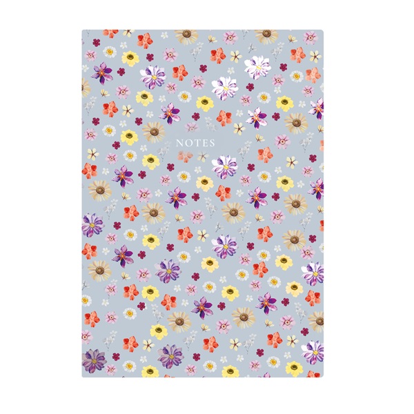 Kalendart 404 Notes found C167N A5 Flowers Blue élfestett jegyzetfüzet