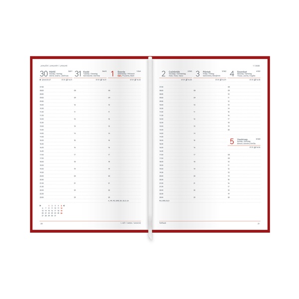 Kalendart Economic 2026 E011 B5 heti beosztású zöld határidőnapló