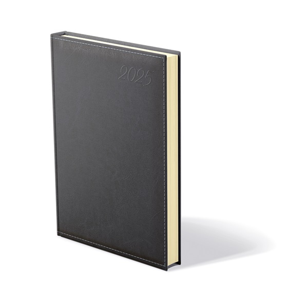 Kalendart Image 2026 I021 A5 napi beosztású fekete határidőnapló