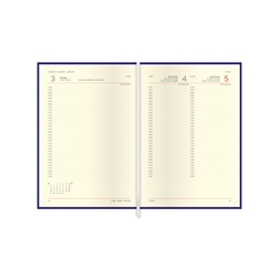 Kalendart Image 2026 I021 A5 napi beosztású fekete határidőnapló