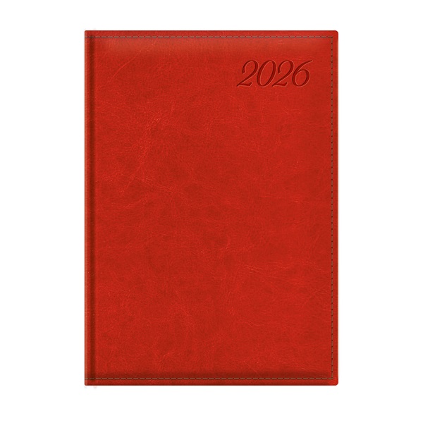 Kalendart Image 2026 I021 A5 napi beosztású piros határidőnapló