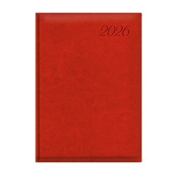 Kalendart Image 2026 I021 A5 napi beosztású piros határidőnapló