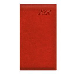 Kalendart Image 2026 I035 piros heti beosztású álló zsebnaptár