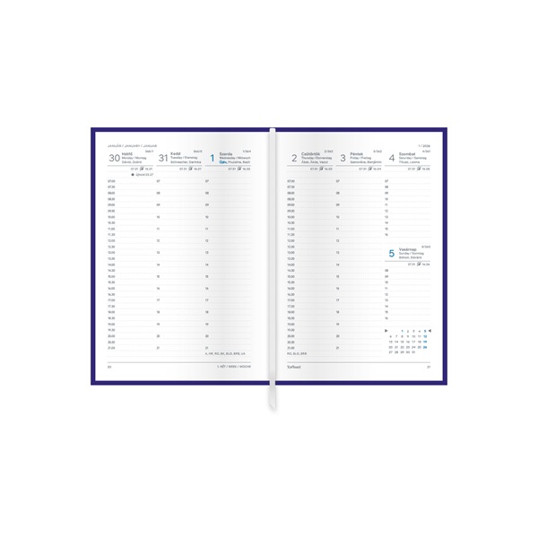 Kalendart Joy 2026 J012 B6 Dália heti beosztású határidőnapló