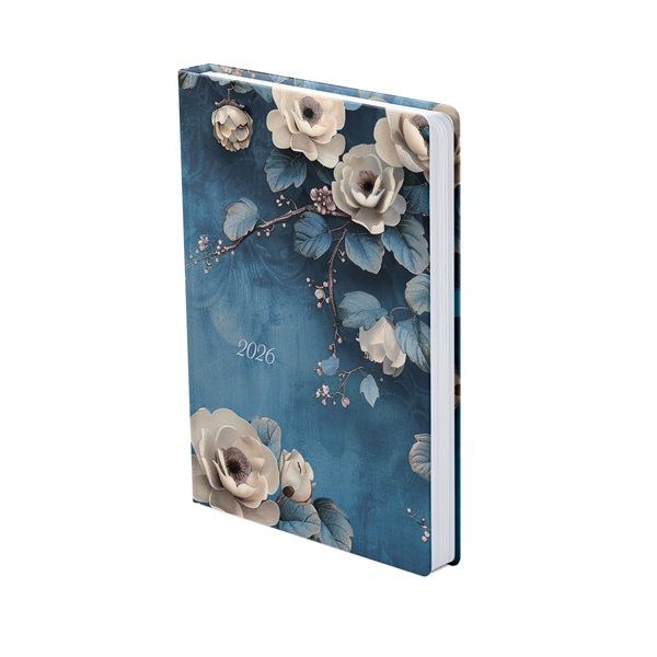 Kalendart Joy 2026 J022 B6 Fehér Rózsa napi beosztású határidőnapló