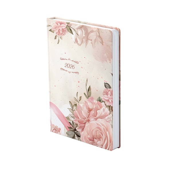 Kalendart Joy 2026 J022 B6 Rózsaszín napi beosztású határidőnapló