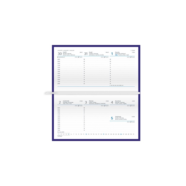 Kalendart Joy 2026 J030 Barcelona heti beosztású fekvő zsebnaptár