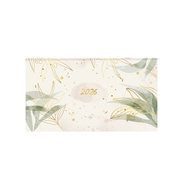 Kalendart Joy 2026 J030 Levelek heti beosztású fekvő zsebnaptár