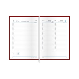 Kalendart Nero 2026 N021 A5 napi beosztású fekete-kék határidőnapló