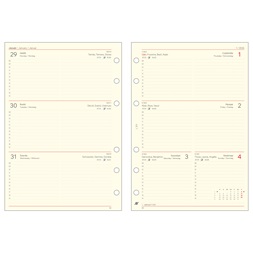 Kalendart Saturnus L311 heti beosztású gyűrűs betétlap csomag