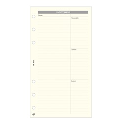 Kalendart Saturnus L368 bianco napi beosztású tervező gyűrűs naptár kiegészítő