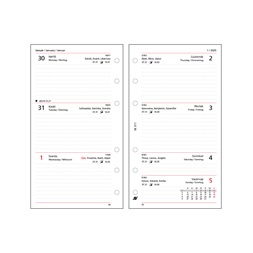 Kalendart Saturnus M311/F heti beosztású gyűrűs betétlap csomag