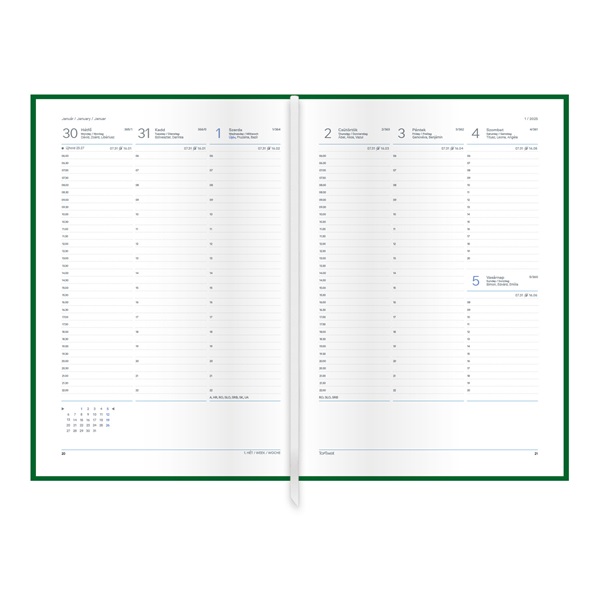 Kalendart Traditional 2026 T010 A4 heti beosztású kék határidőnapló