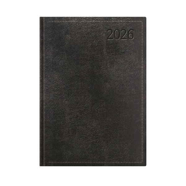 Kalendart Traditional 2026 T011 B5 heti beosztású fekete határidőnapló