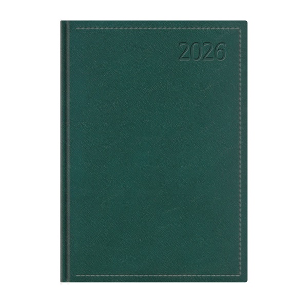 Kalendart Traditional 2026 T020 B5 napi beosztású zöld határidőnapló
