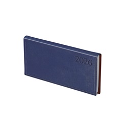 Kalendart Traditional 2026 T030 kék heti beosztású fekvő zsebnaptár