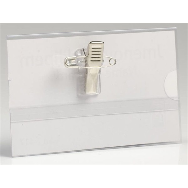 Karton P+P 50 db-os fekvő átlátszó kombinált névkitűző