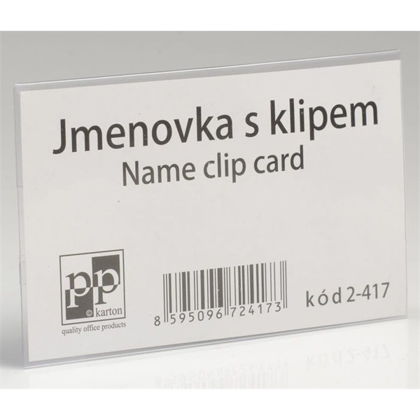 Karton P+P 50 db-os fekvő átlátszó kombinált névkitűző