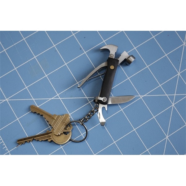 Kikkerland KR13-BK mini szerszámkészlet fekete kulcstartó