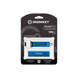 Kingston 128GB USB3.2 Gen1 A Ironkey Keypad 200 (IKKP200/128GB) Flash Drive