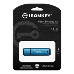 Kingston 16GB USB3.2 Gen1 C IronKey Vault Privacy 50C (IKVP50C/16GB) Flash Drive