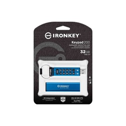 Kingston 32GB USB3.2 Gen1 A Ironkey Keypad 200 (IKKP200/32GB) Flash Drive