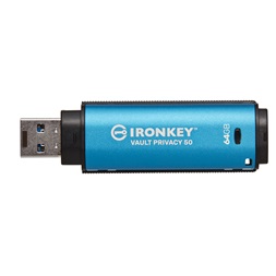 Kingston 64GB USB3.2 IronKey Vault Privacy 50 (IKVP50/64GB) Flash Drive