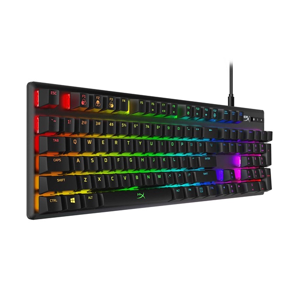 Kingston HyperX Alloy Origins (HyperX red) UK világító mechanikus gamer billentyűzet