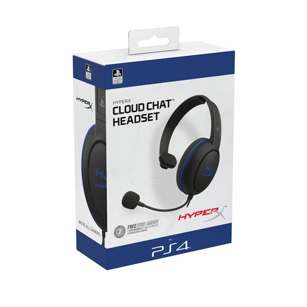 Kingston HyperX Cloud Chat (PS4 Licensed) 3,5 Jack fekete gamer headset