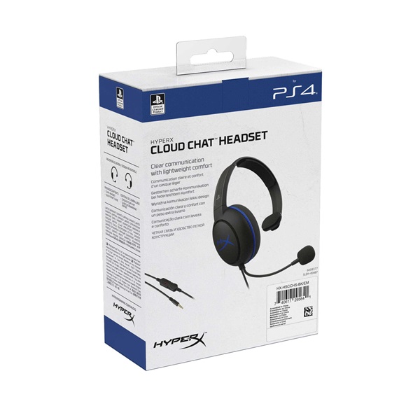 Kingston HyperX Cloud Chat (PS4 Licensed) 3,5 Jack fekete gamer headset