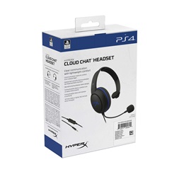 Kingston HyperX Cloud Chat (PS4 Licensed) 3,5 Jack fekete gamer headset
