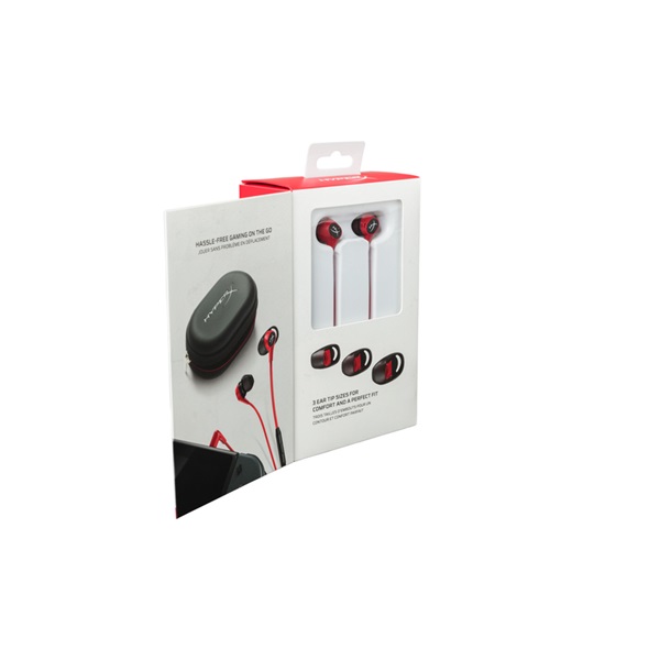 Kingston HyperX Cloud Earbuds 3,5 Jack piros gamer fülhallgató