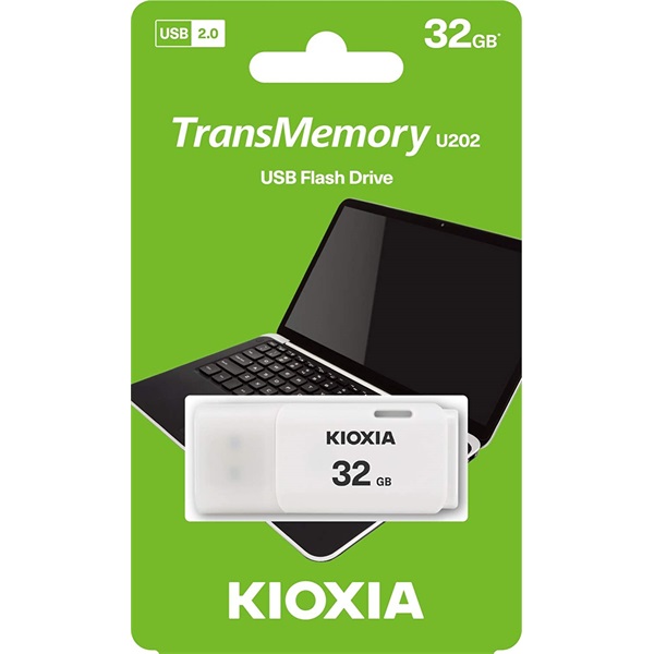 Kioxia 32GB USB2.0 Hayabusa U202 fehér (LU202W032GG4) Flash Drive