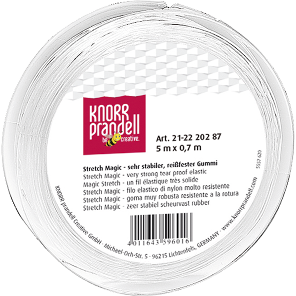 Knorr Prandell 0.7 mm 5 m átlátszó elasztikus gumidamil