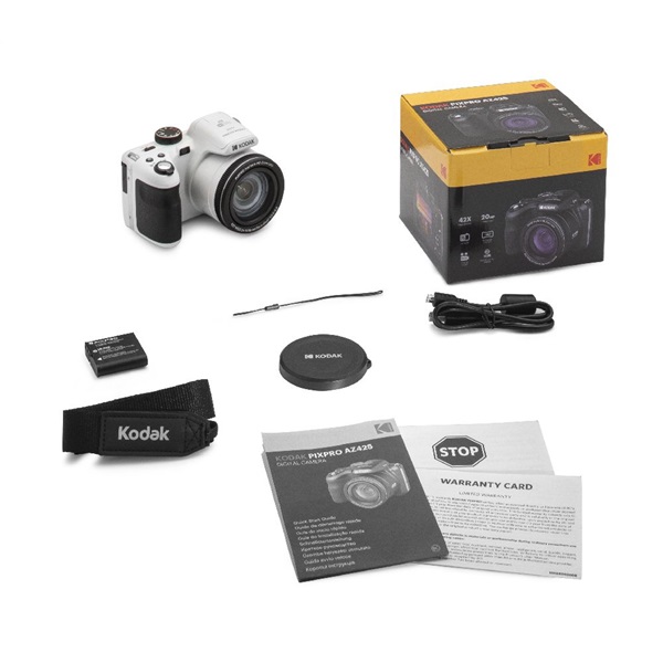 Kodak Pixpro AZ425 digitális fehér fényképezőgép (Újracsomagolt)