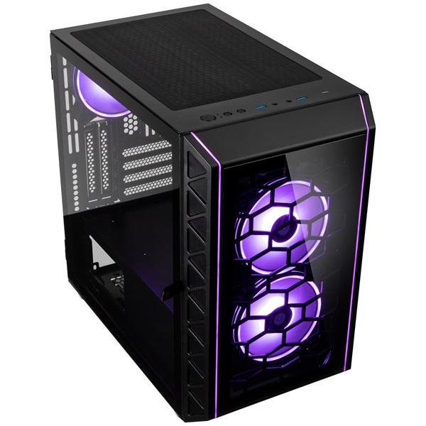 Kolink Citadel Glass SE ARGB mATX edzett üveg fekete ház
