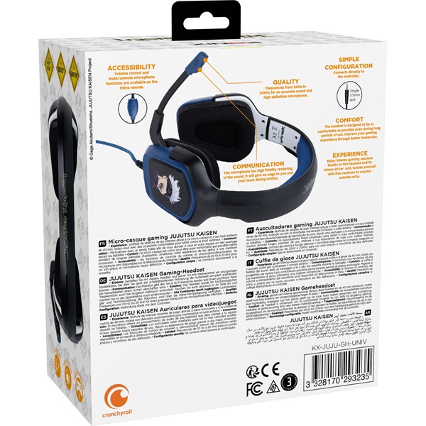 Konix Jujutsu Kaisen univerzális vezetékes gamer headset
