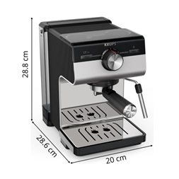 Krups XP384E10 Authentic+ ezüst espresso kávéfőző