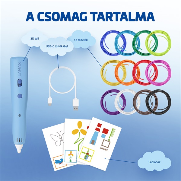 LAMAX ArtKid1 kék 3D nyomtató toll