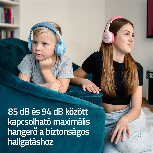 LAMAX BaseKid1 Bluetooth rózsaszín gyerek fejhallgató